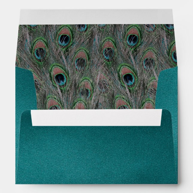 Lavish Peacock Feathers Envelopes (Back (Bottom))