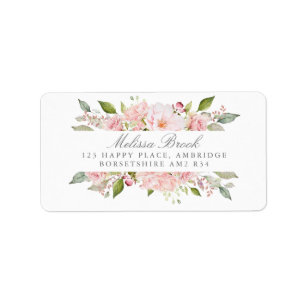 Lavish Pink Roses Personalised Address Label