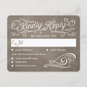 Lavish Scrolls Editable Colour Wedding RSVP Card