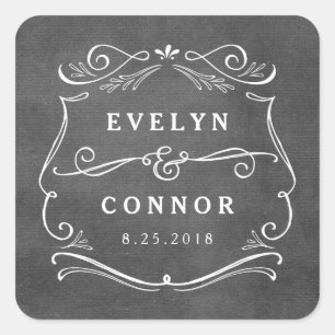 Lavish Scrolls Editable Colour Wedding Sticker