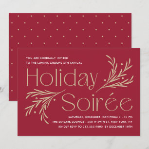 Lavish Soirée Editable Colour Holiday Party Invita Invitation