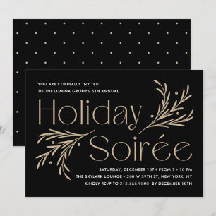 Lavish Soirée Editable Colour Holiday Party Invitation