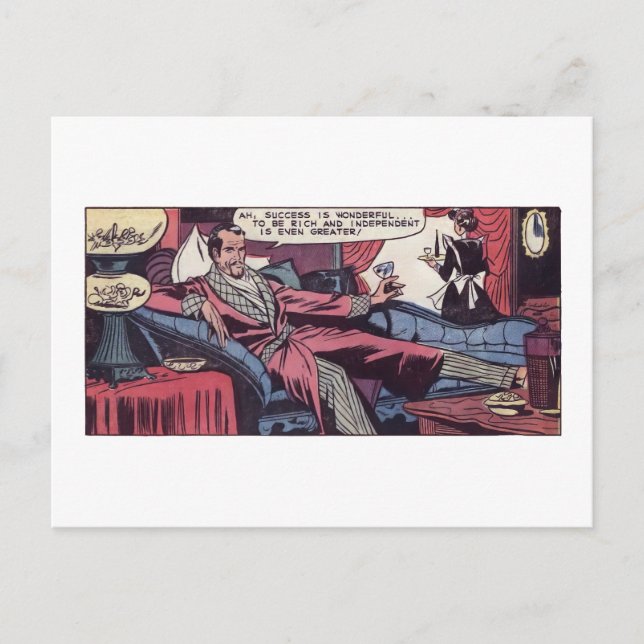 Lavish Vintage Comic Triumph Illustration Postcard (Front)