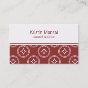 Lavishly Romantic Business Card, Maroon Business Card