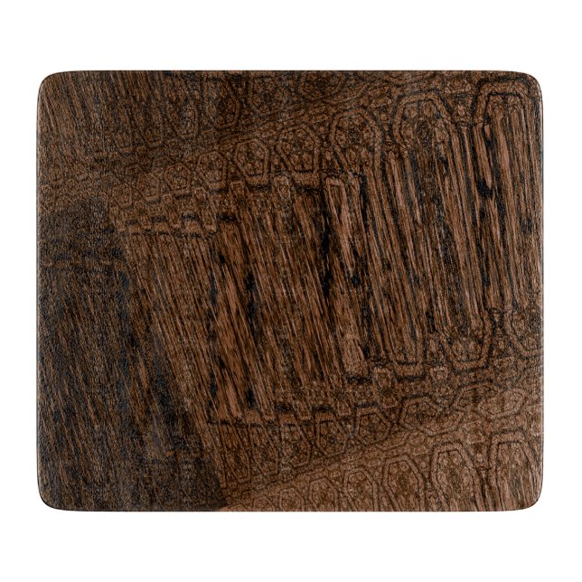 LavishlyOn Brown Black Textured Colour Block  Cutting Board (Front)