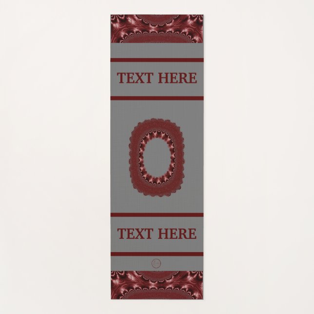 LavishlyOn City State School Business Red Letter O Yoga Mat (Front)