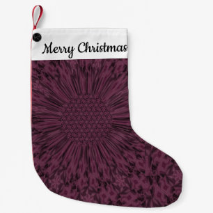 LavishlyOn Customisable Country Wine/Eggplan Bloom Small Christmas Stocking