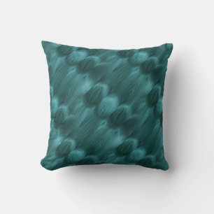 LavishlyOn Modern Blend Beads & Ribbons Teal  Cushion