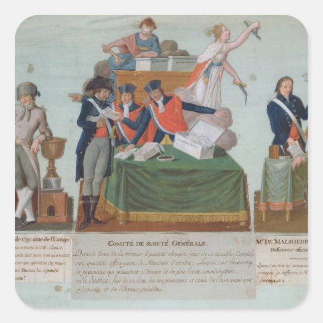 Lavoisier, the Comite de Surete Generale Square Sticker (Front)
