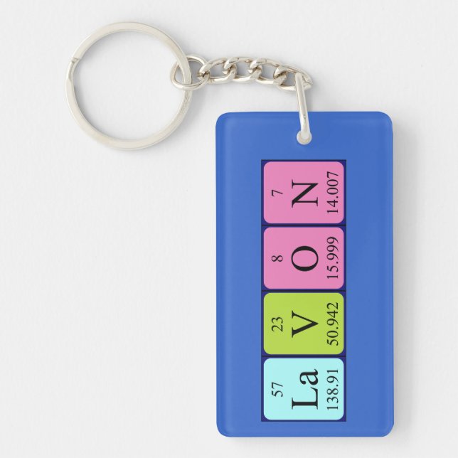 Lavon periodic table name keyring (Front)