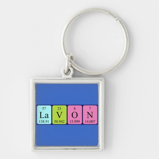 Lavon periodic table name keyring (Front)