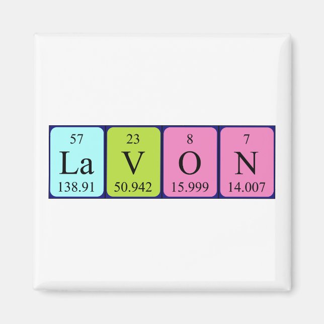 Lavon periodic table name magnet (Front)