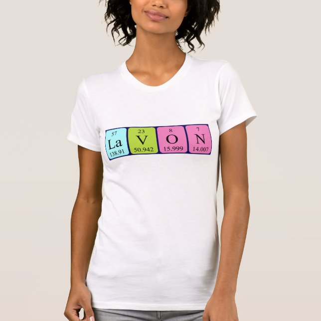 Lavon periodic table name shirt (Front)