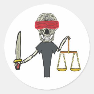 Law and Justice Classic Round Sticker