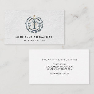 Law and Justice Logo Business Card