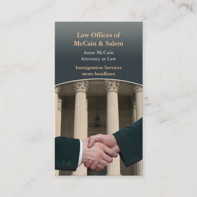Law Attorney Business Card (Front)