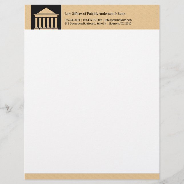 Law Attorney Lawyer Letterhead (Front)