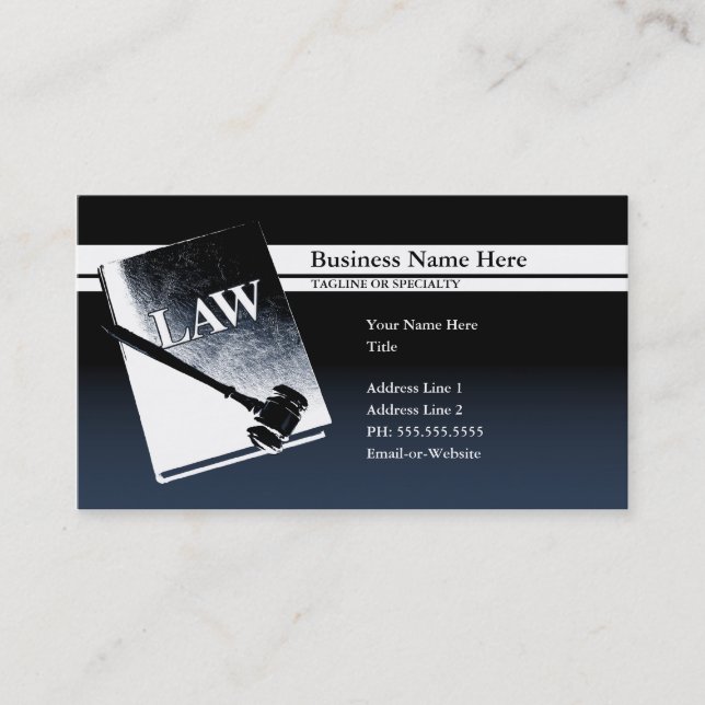 law book business card (Front)