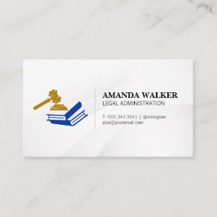 Law Books and Gavel Business Card
