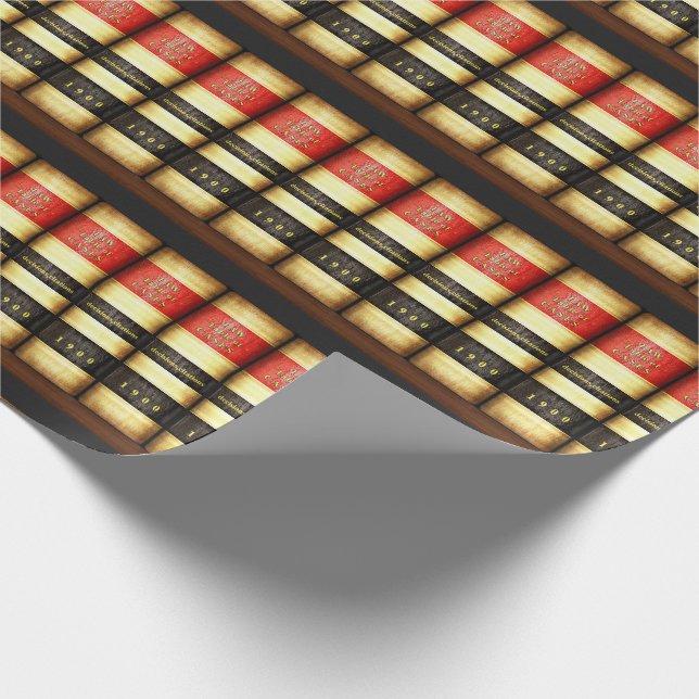 Law Books on shelf/ Lawyer Wrapping Paper (Corner)