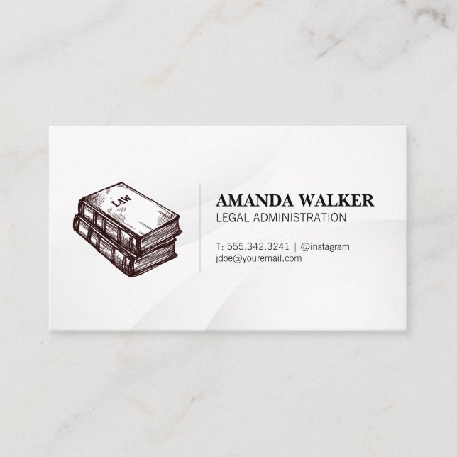 Law Books Stacked | Criminal Justice Business Card (Front)
