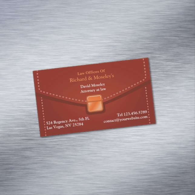 Law Briefcase Magnetic Business Card (In Situ)