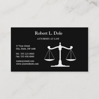 Law Businesscard Black Business Card