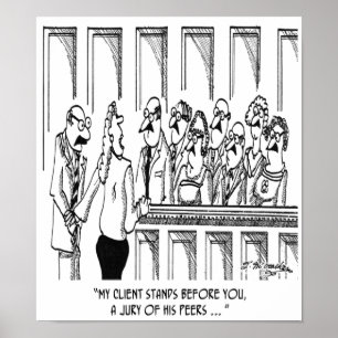 Law Cartoon 1913 Poster