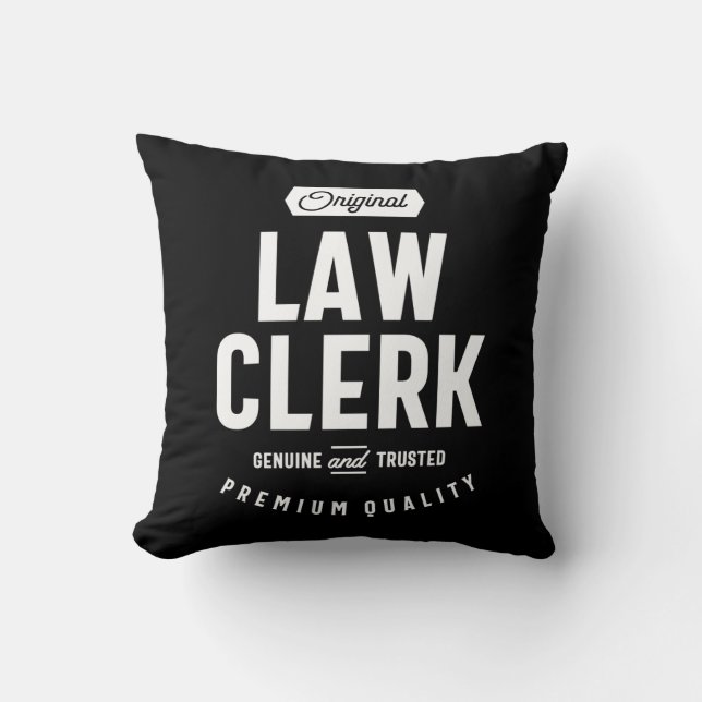 Law Clerk Job Title Gift Cushion (Front)