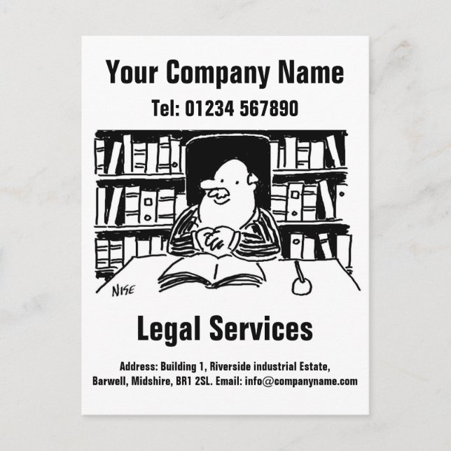 Law Company or Legal Services Promotional Postcard (Front)