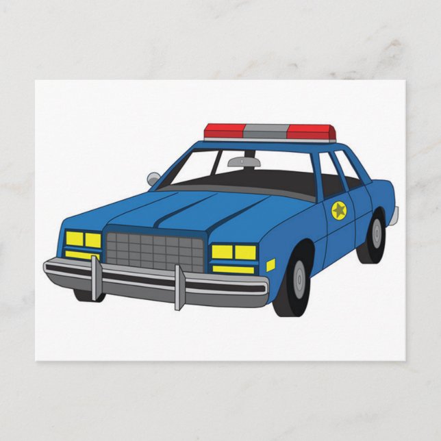 law enforcement academy grad police car postcard (Front)