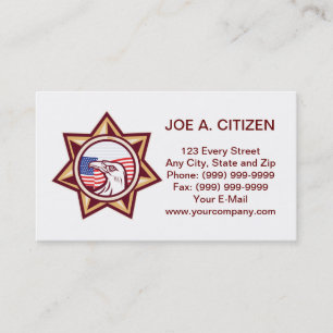 law enforcement american eagle business card