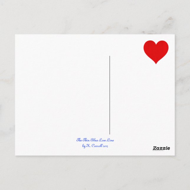 Law Enforcement Appreciation, Thank You, Love Postcard (Back)