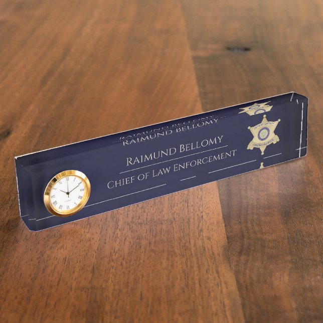 Law Enforcement Desk Nameplate (Side)