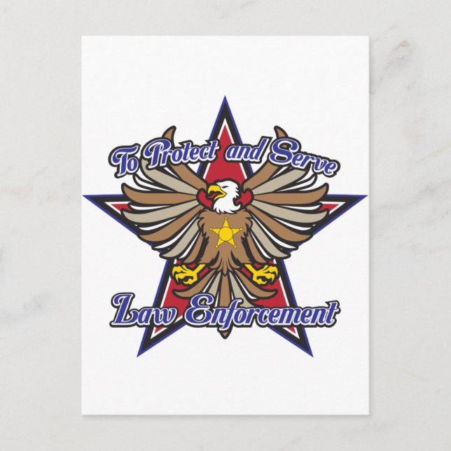 Law Enforcement Eagle Postcard (Front)