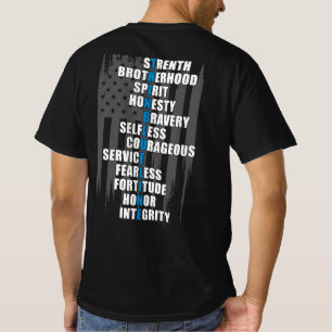 Law Enforcement Flag Police Appreciation Blue Line T-Shirt
