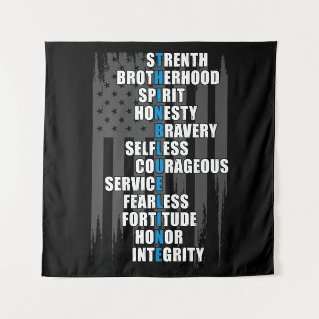 Law Enforcement Flag Police Appreciation Tapestry (Front)