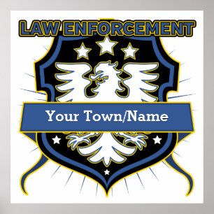 Law Enforcement Heraldry Crest Poster