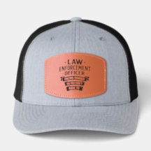 Law Enforcement Hero Leather Patch Hat