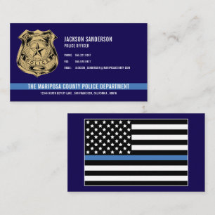 Law Enforcement Logo Employee Police Department Business Card