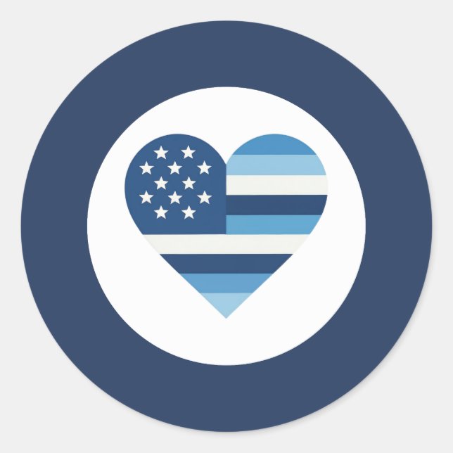 Law Enforcement Love Classic Round Sticker (Front)