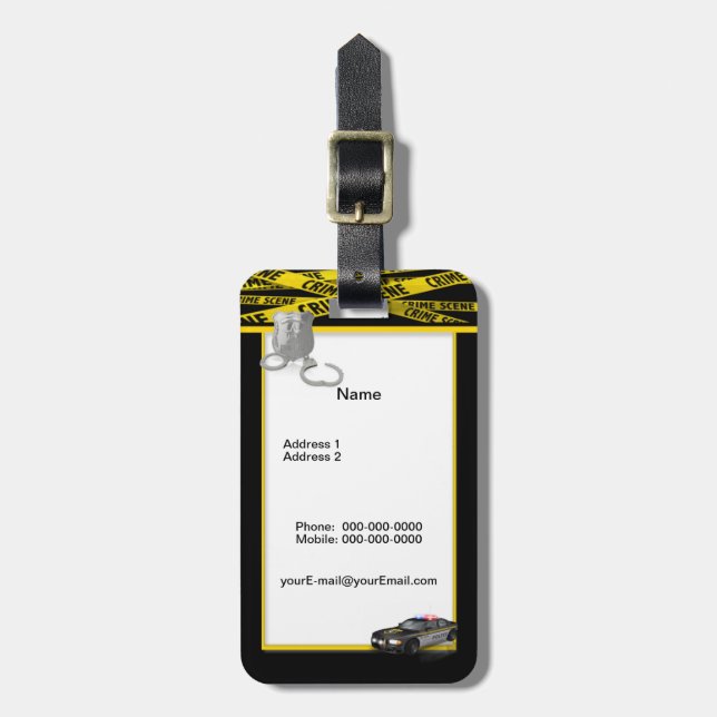 Law Enforcement Luggage Tag (Front Vertical)