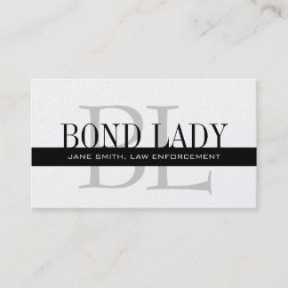 Law Enforcement Monogram Professional Logo Business Card
