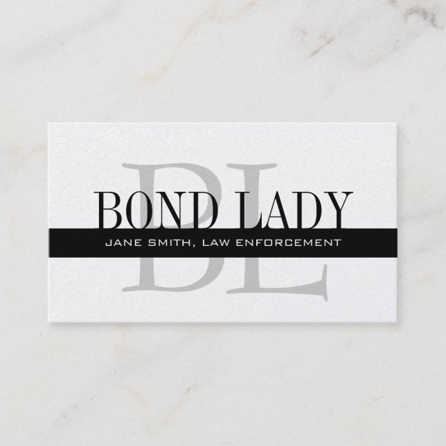 Law Enforcement Monogram Professional Logo Business Card (Front)