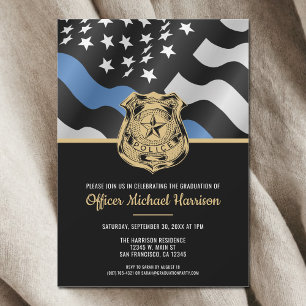 Law Enforcement Officer Police Academy Graduation Invitation