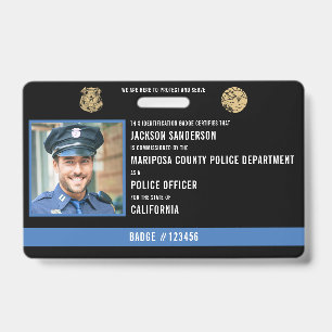 Law Enforcement Officer Police Department ID Badge