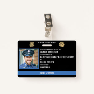 Law Enforcement Officer Police Department ID ID Badge