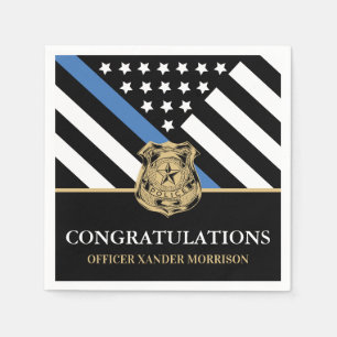 Law Enforcement Officer Police Graduation Napkin