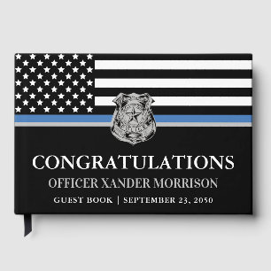 Law Enforcement Officer  Police Graduation Party Guest Book