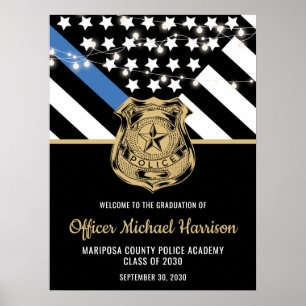 Law Enforcement Officer Police Graduation Welcome Poster